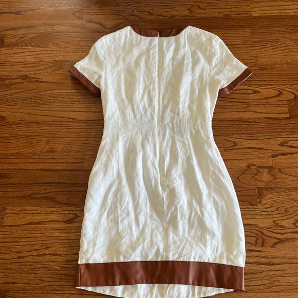 STAUD White Linen Perla Cutout Mini Dress 6 - Picture 6 of 6